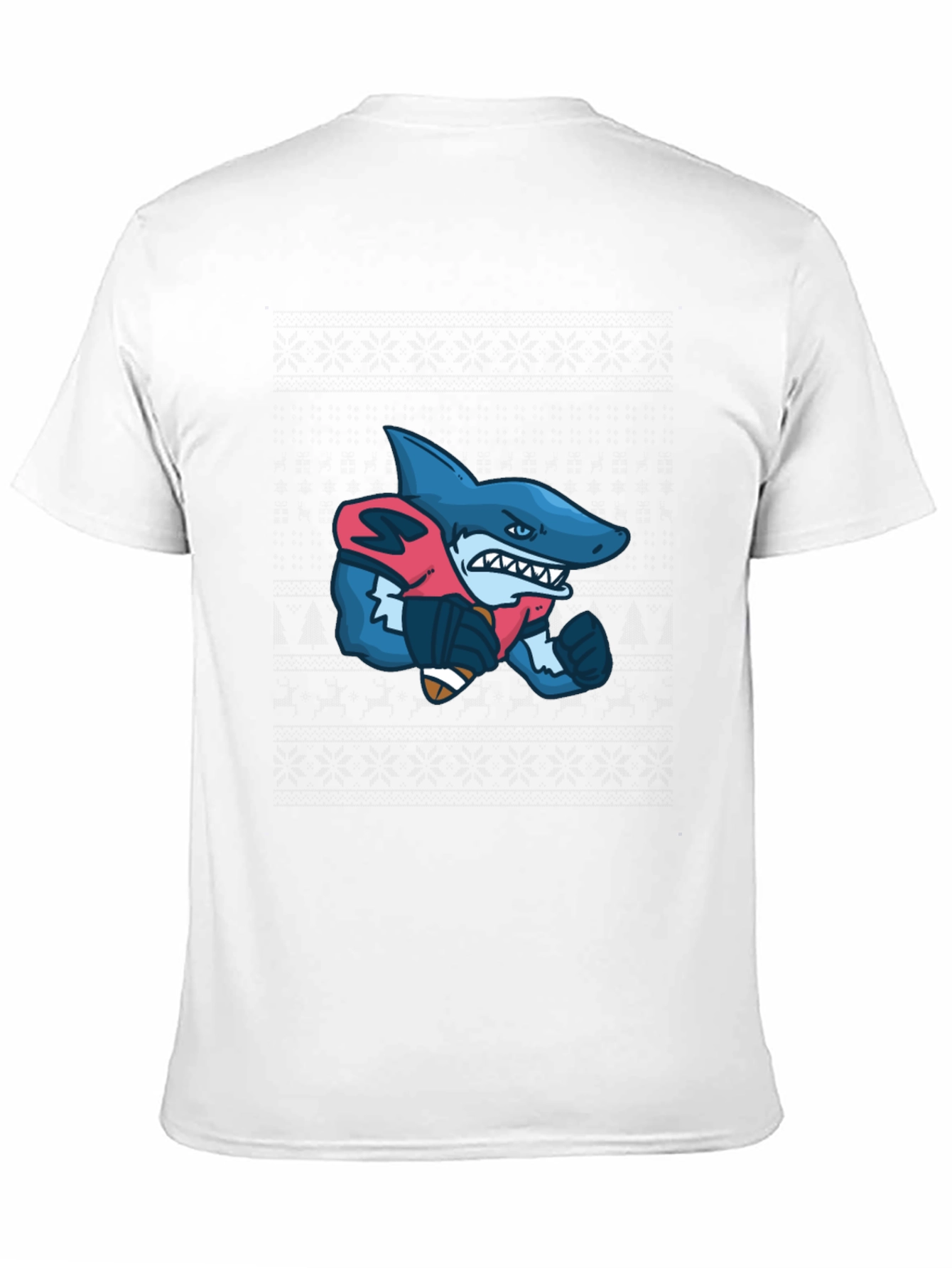 Shark Football Player Graphic Tee - Black