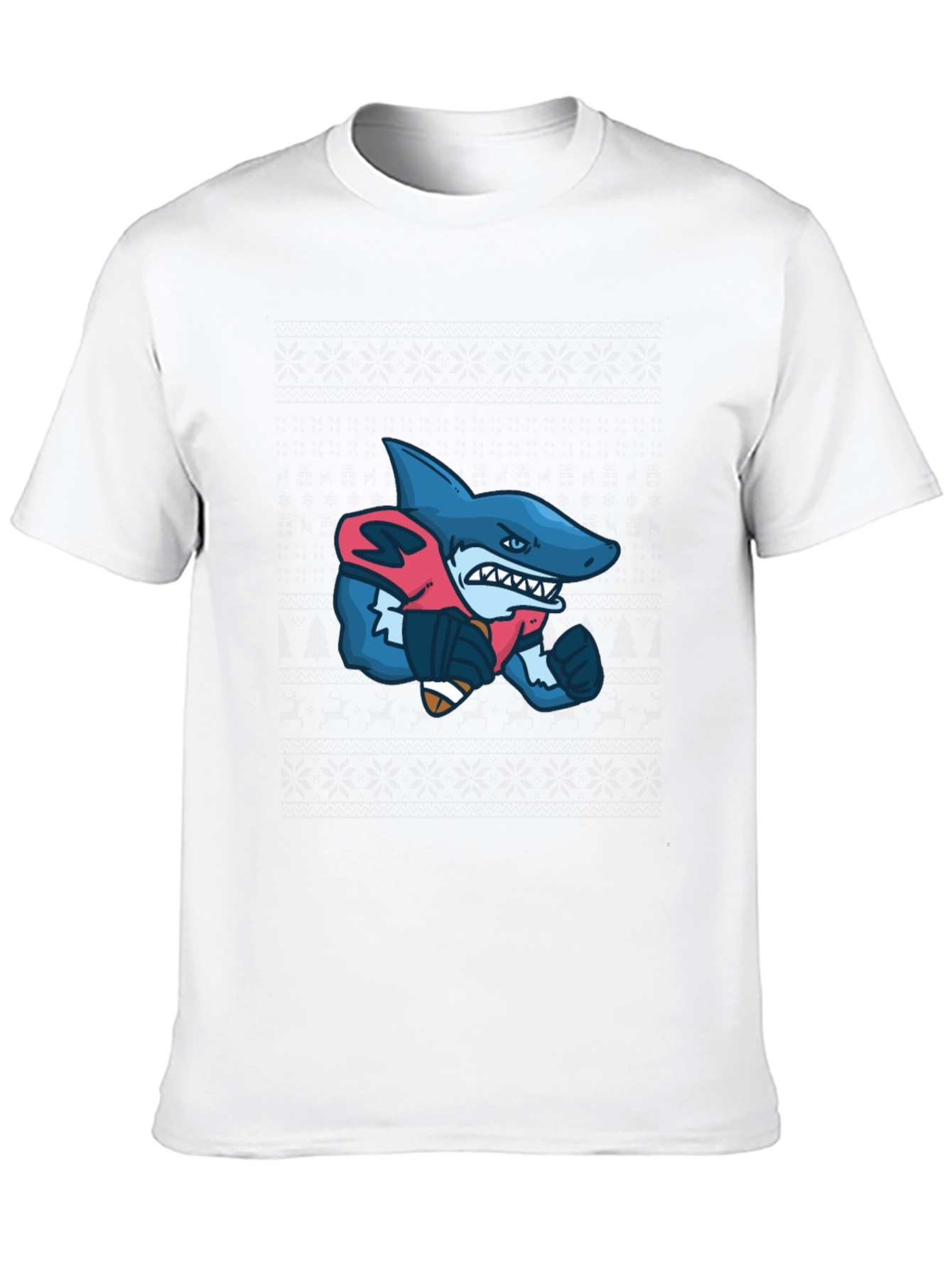Shark Football Player Graphic Tee - Black