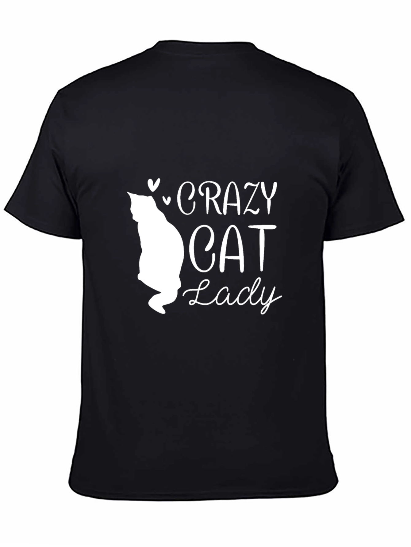 Crazy Cat Lady Graphic Tee - Black