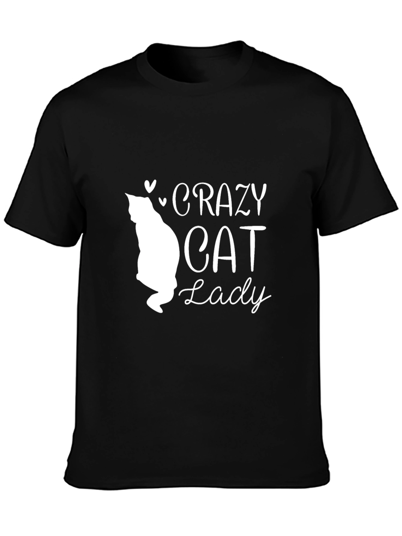 Crazy Cat Lady Graphic Tee - Black