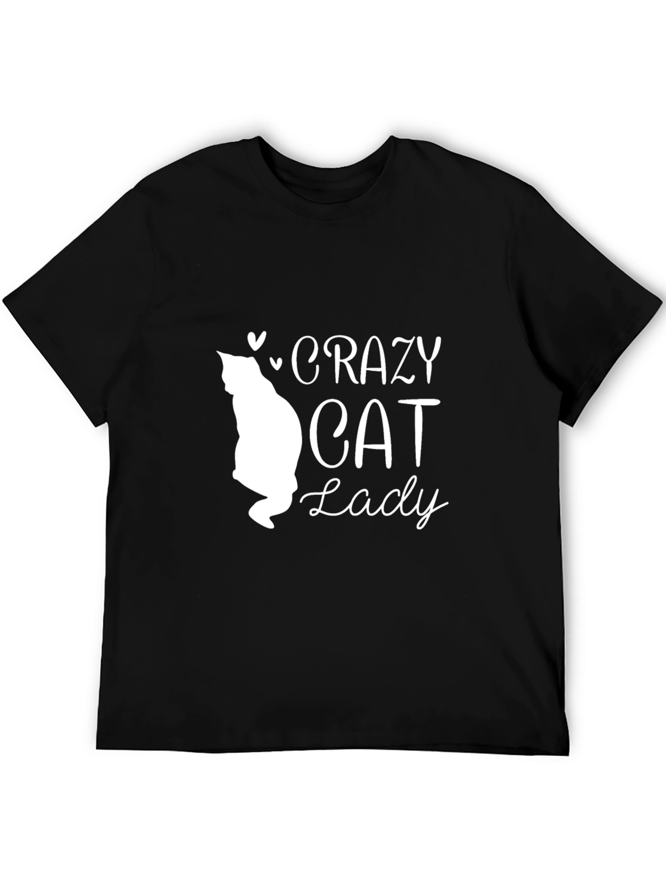 Crazy Cat Lady Graphic Tee - Black