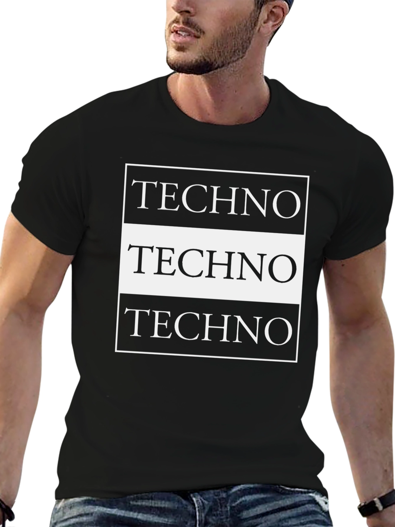 Techno T-Shirt - Black Graphic Tee