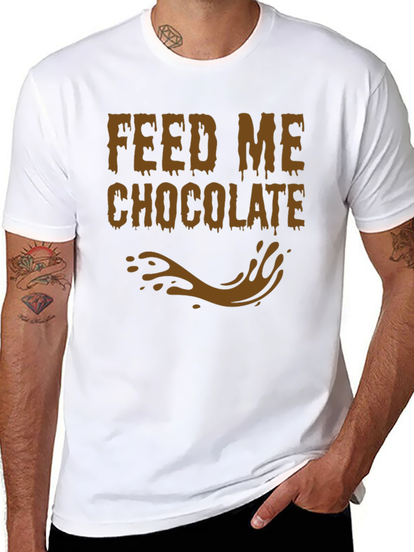 Feed Me Chocolate T-Shirt - Funny Graphic Tee