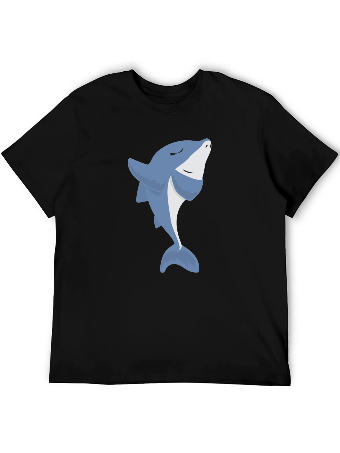 Smiling Shark Graphic Tee - Comfy Black T-Shirt