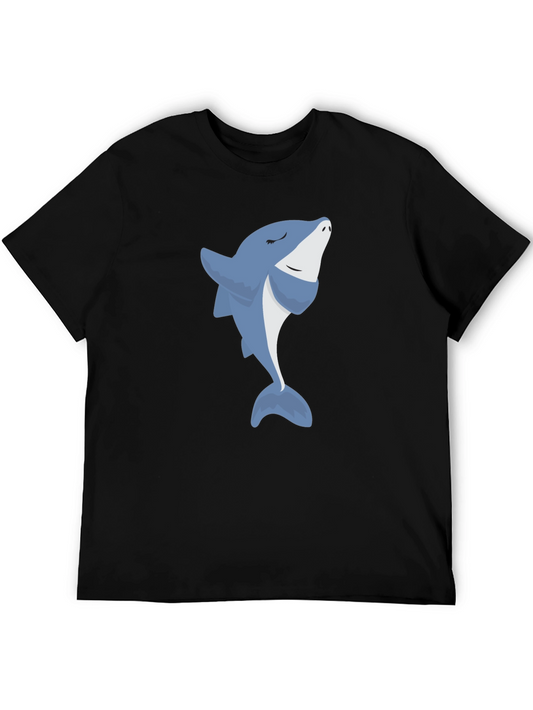 Smiling Shark Graphic Tee - Comfy Black T-Shirt