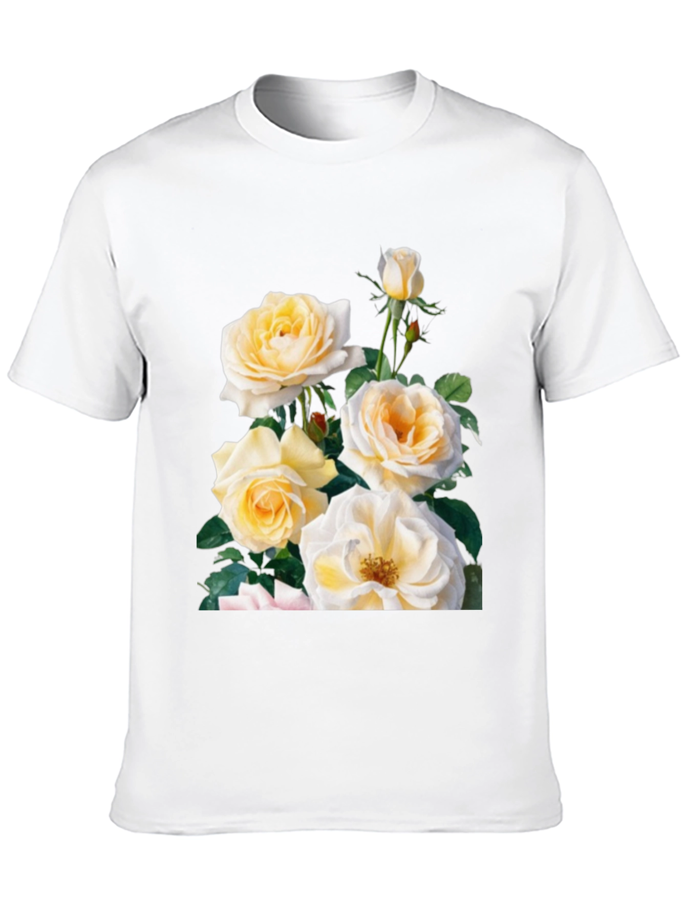 Floral Rose Graphic T-Shirt - Soft Cotton Blend
