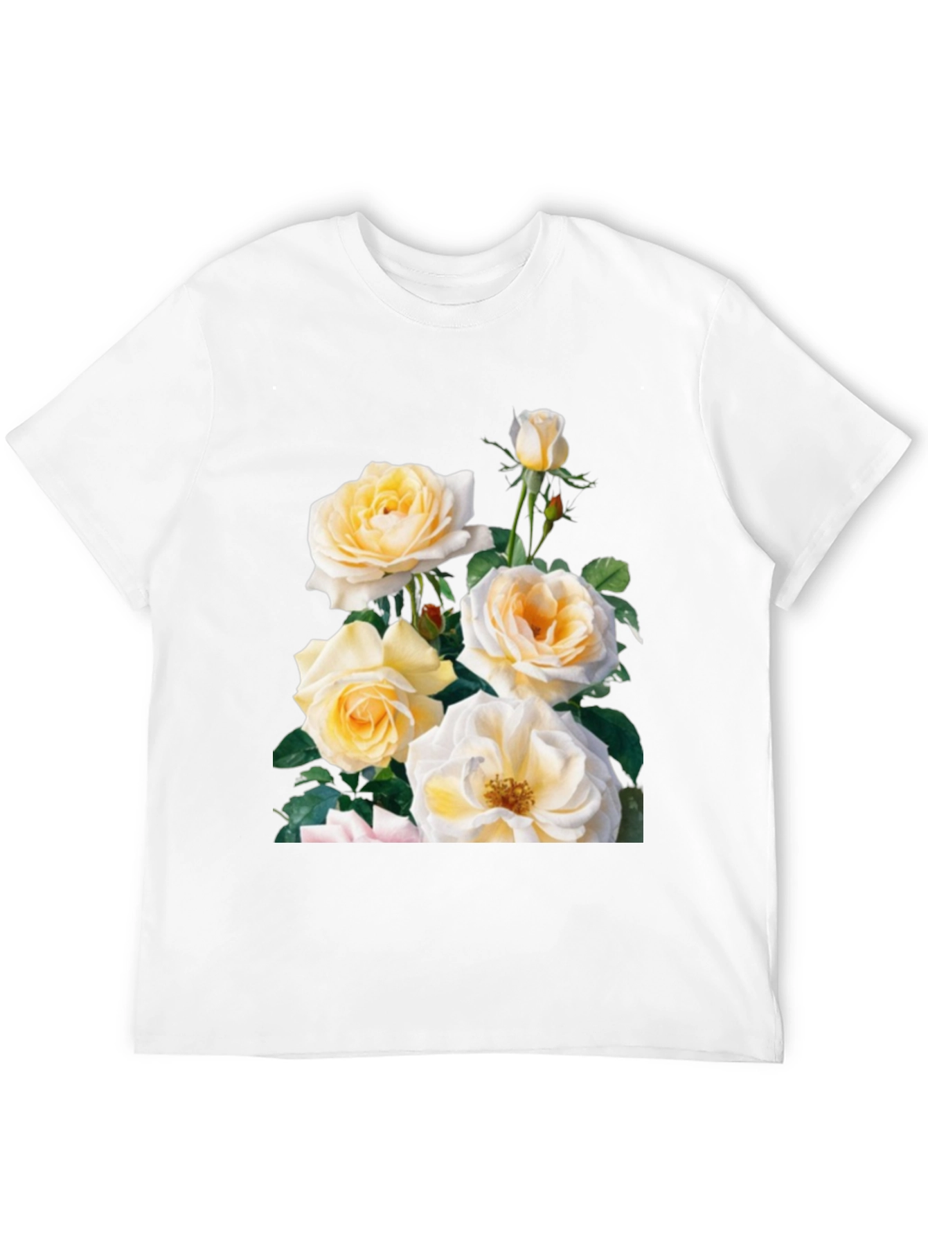 Floral Rose Graphic T-Shirt - Soft Cotton Blend