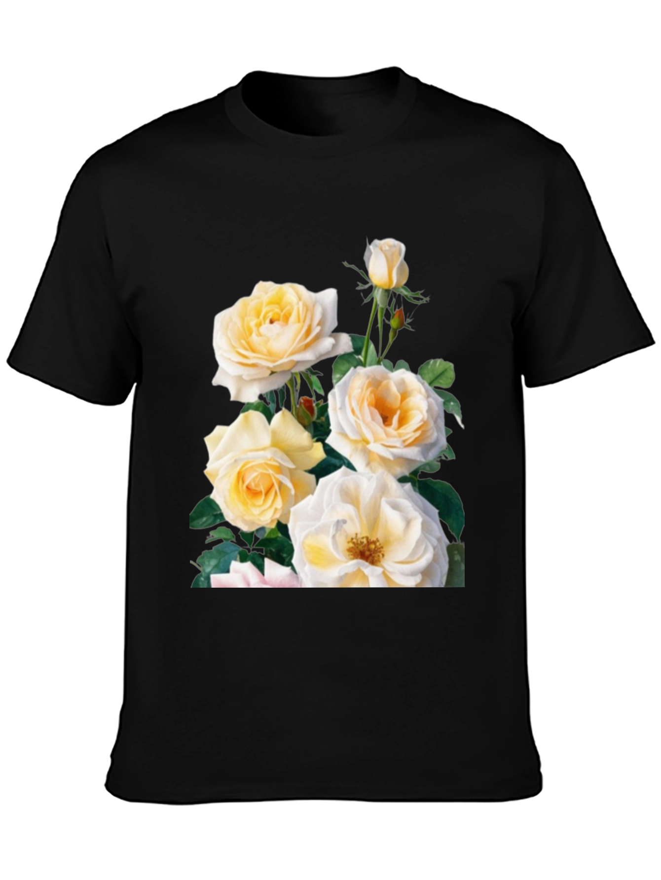 Floral Rose Graphic T-Shirt - Soft Cotton Blend