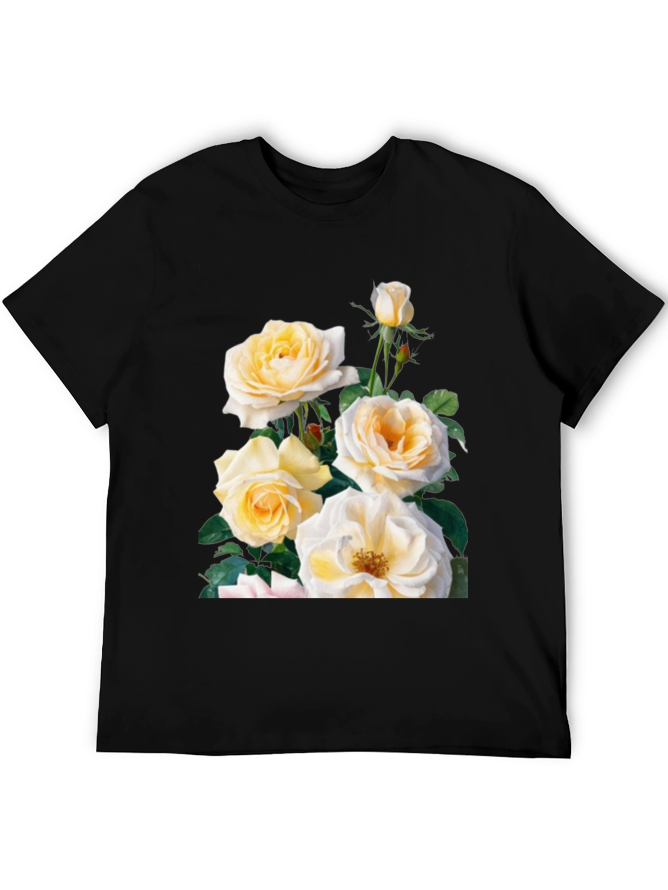 Floral Rose Graphic T-Shirt - Soft Cotton Blend