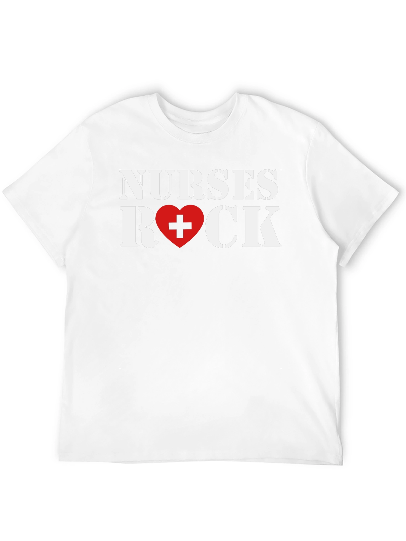 Nurses Rock T-Shirt - Heart Graphic Tee