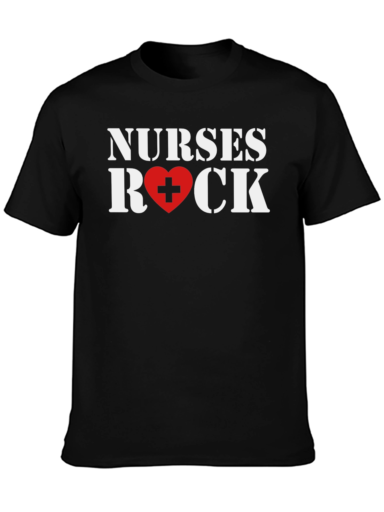 Nurses Rock T-Shirt - Heart Graphic Tee