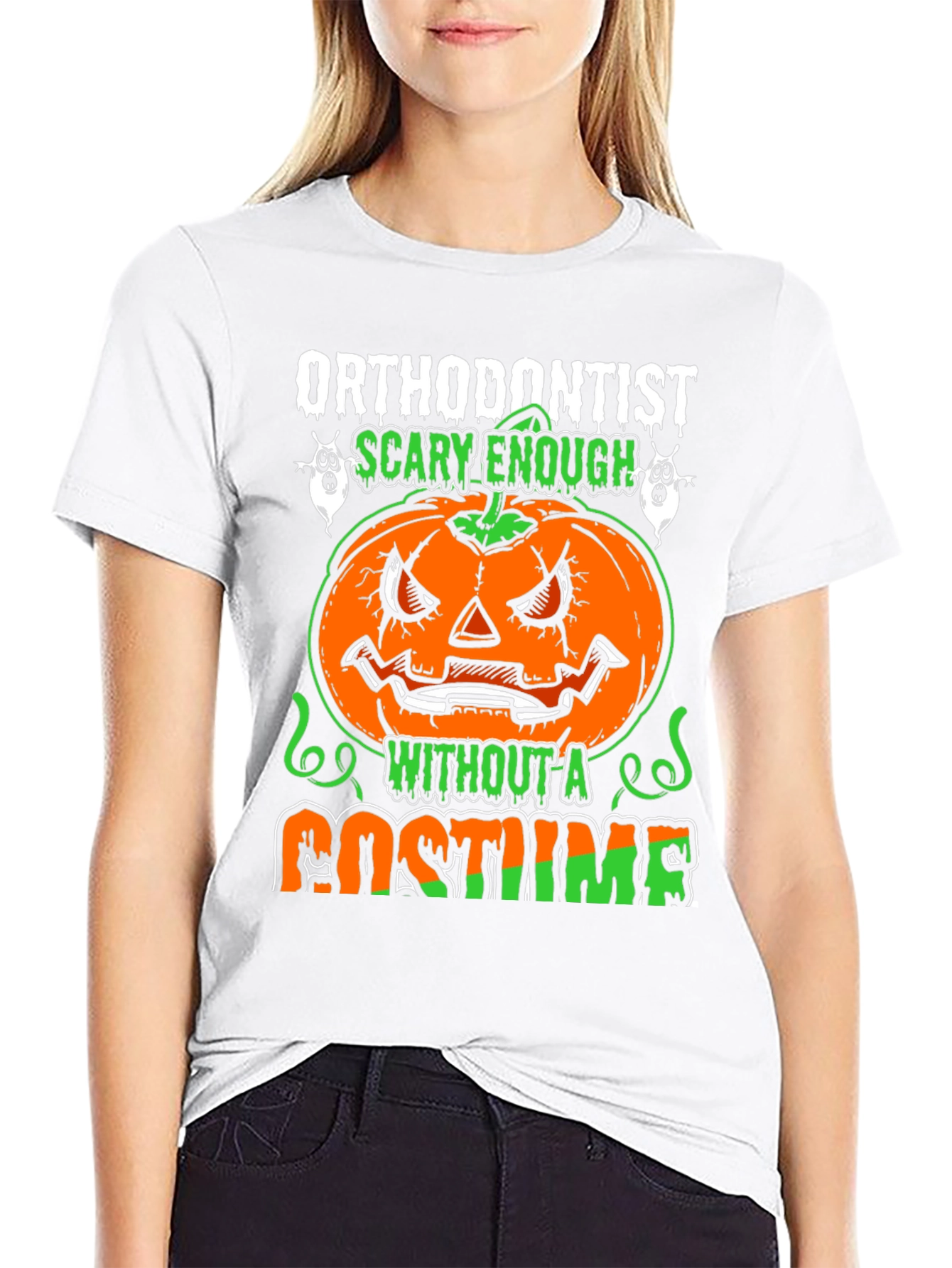 Orthodontist Scary Enough Halloween Graphic T-Shirt