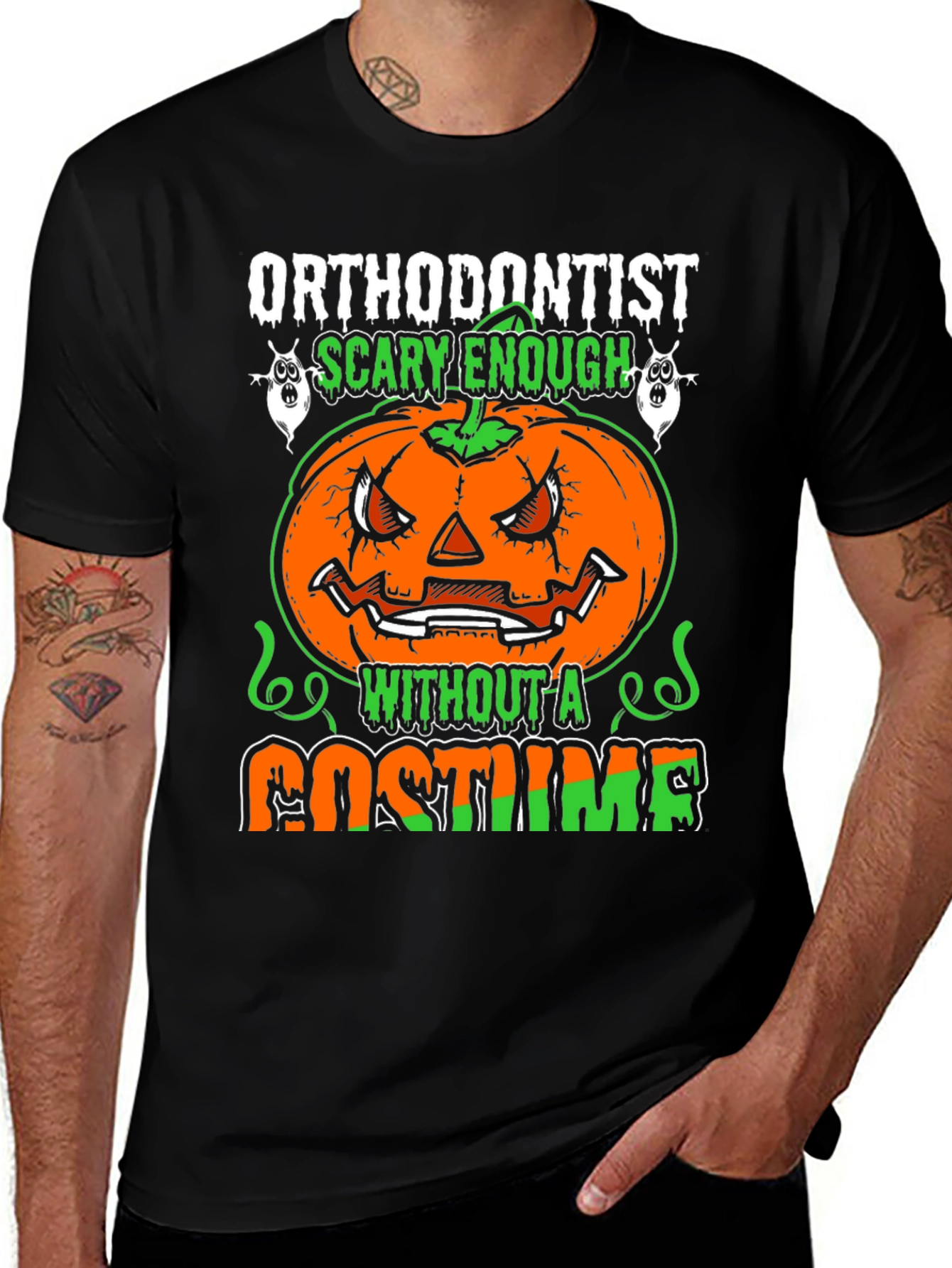 Orthodontist Scary Enough Halloween Graphic T-Shirt