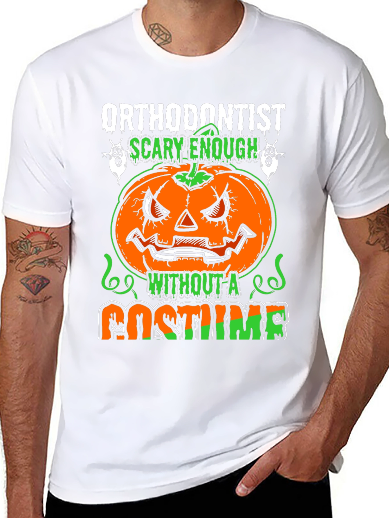 Orthodontist Scary Enough Halloween Graphic T-Shirt