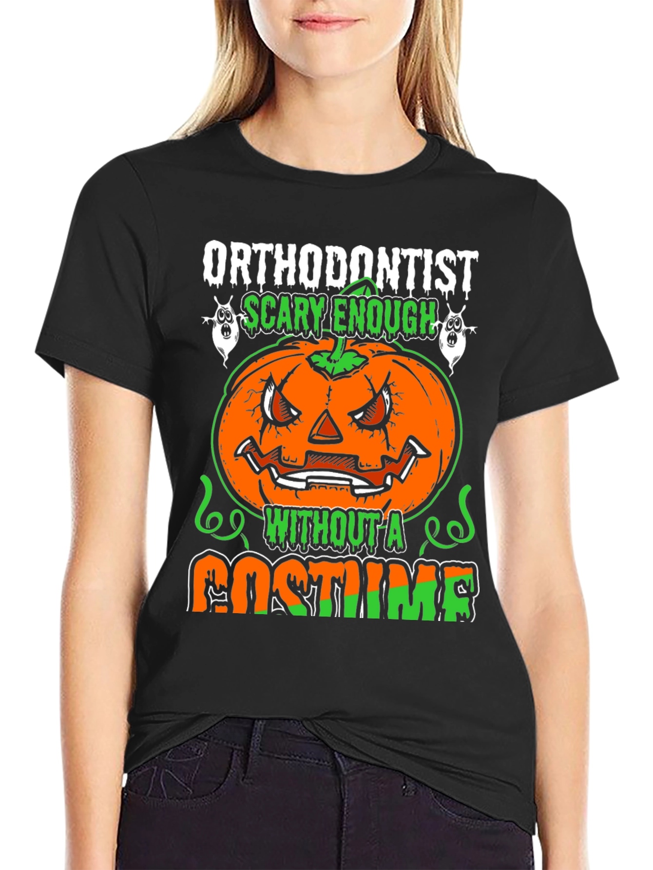 Orthodontist Scary Enough Halloween Graphic T-Shirt