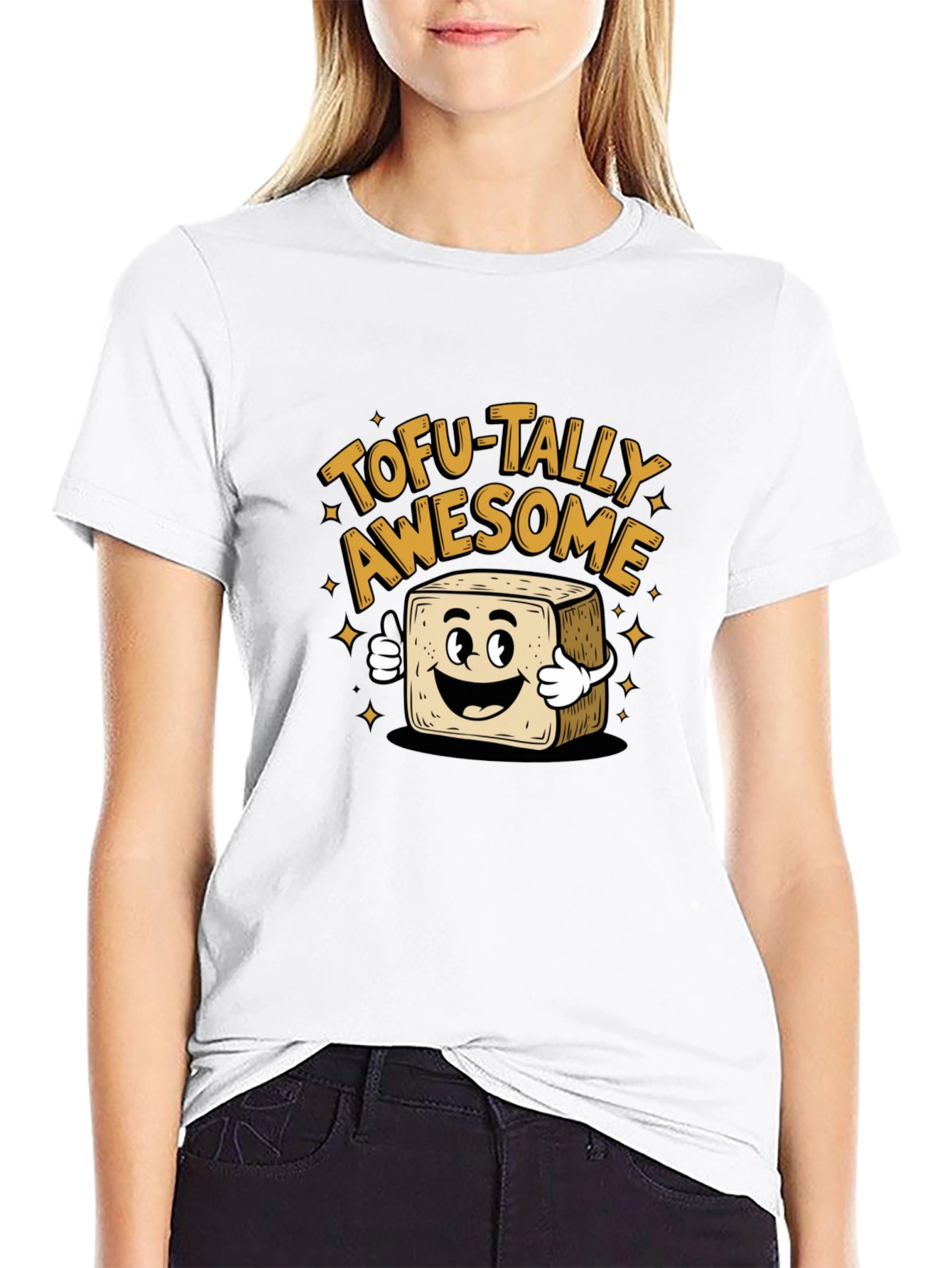 Tofu-Tally Awesome Black Graphic Tee
