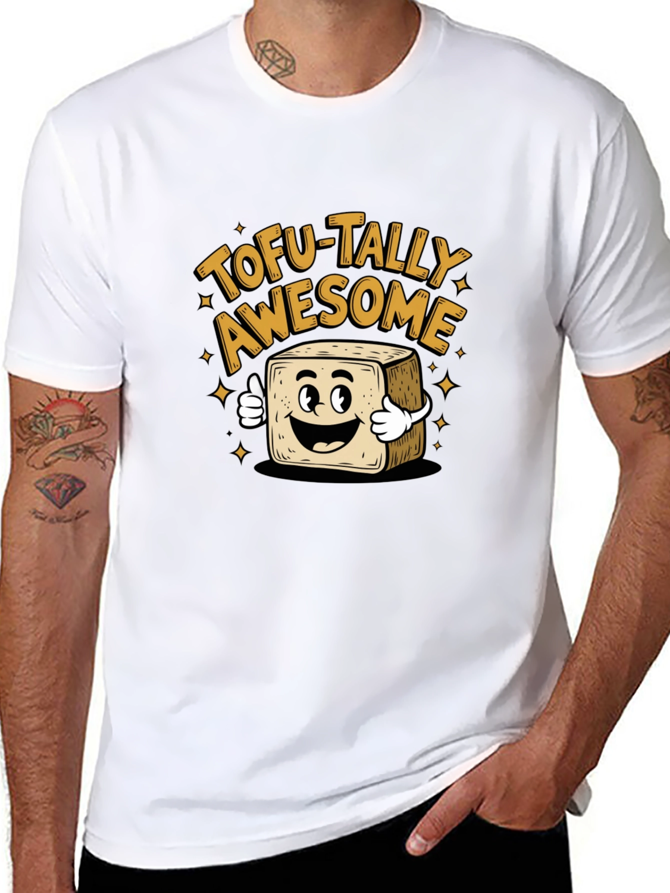 Tofu-Tally Awesome Black Graphic Tee