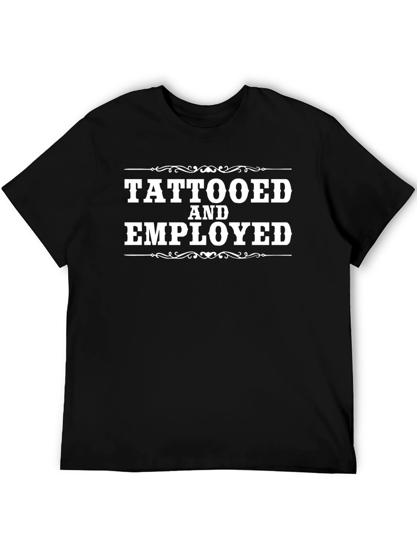 Tattooed and Employed Black Graphic Tee