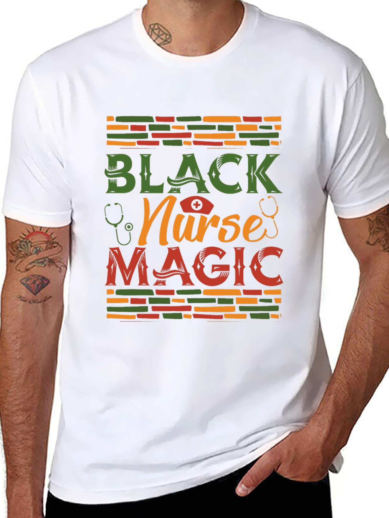 Black Nurse Magic Graphic T-Shirt