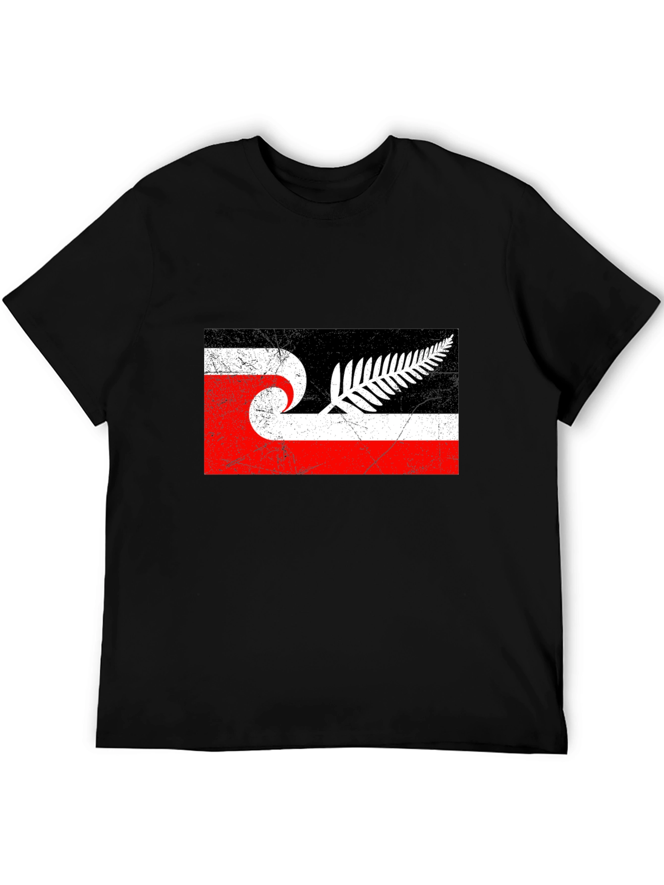 Maori New Zealand Flag T-Shirt - Black