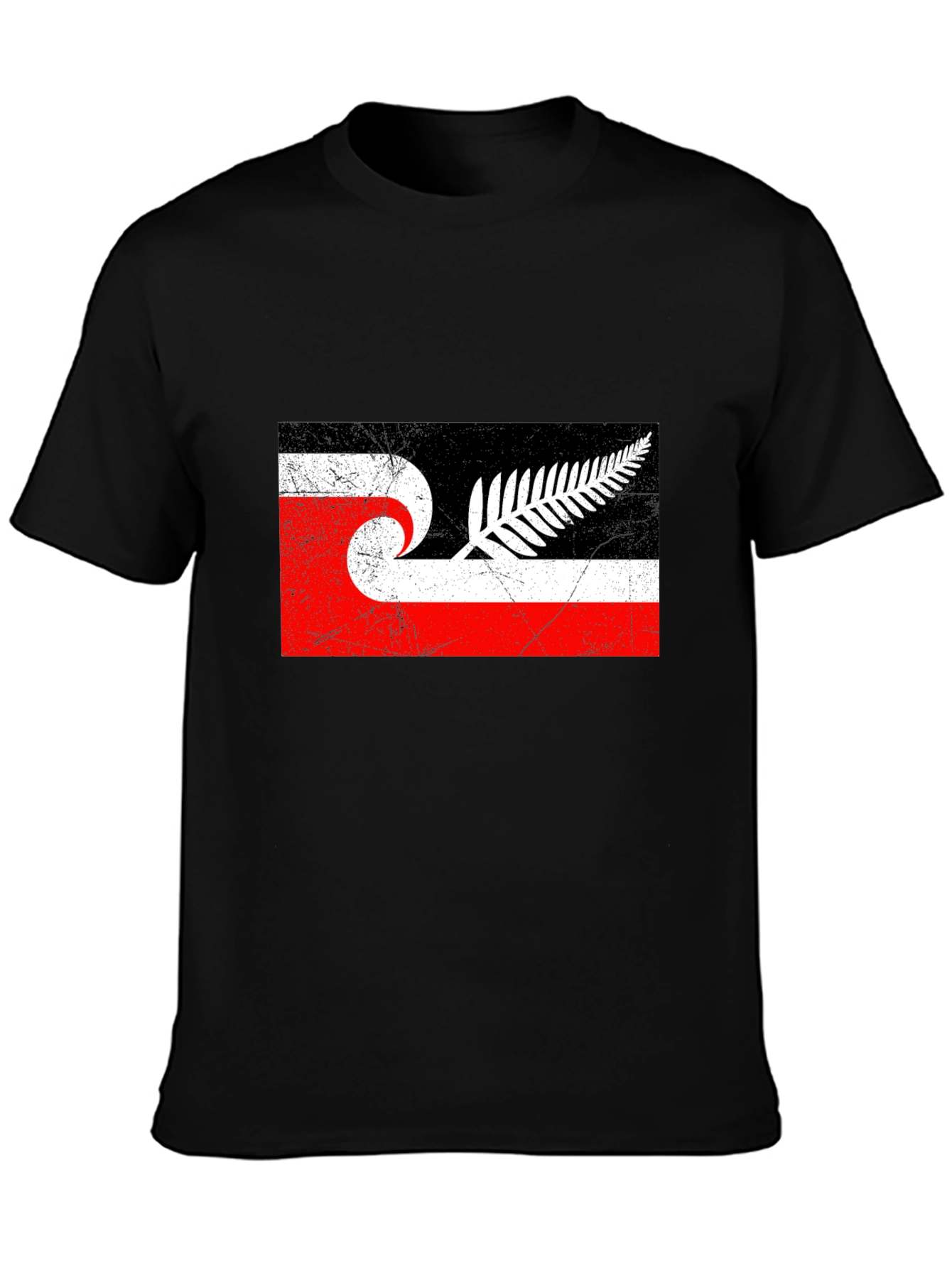 Maori New Zealand Flag T-Shirt - Black