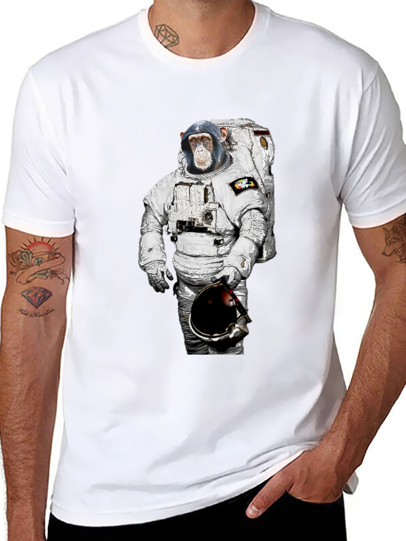 Ape Astronaut T-Shirt - Funny Space Chimpanzee Tee