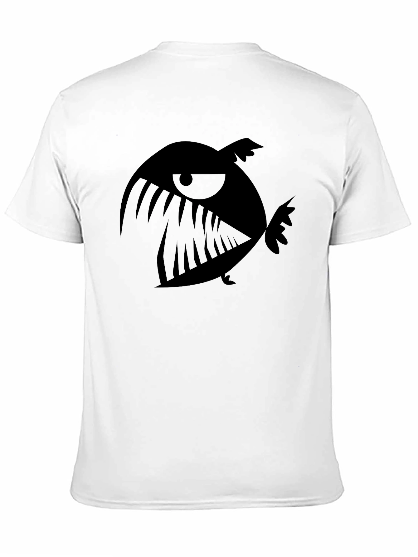 Mens Black Graphic Tee - Angry Fish