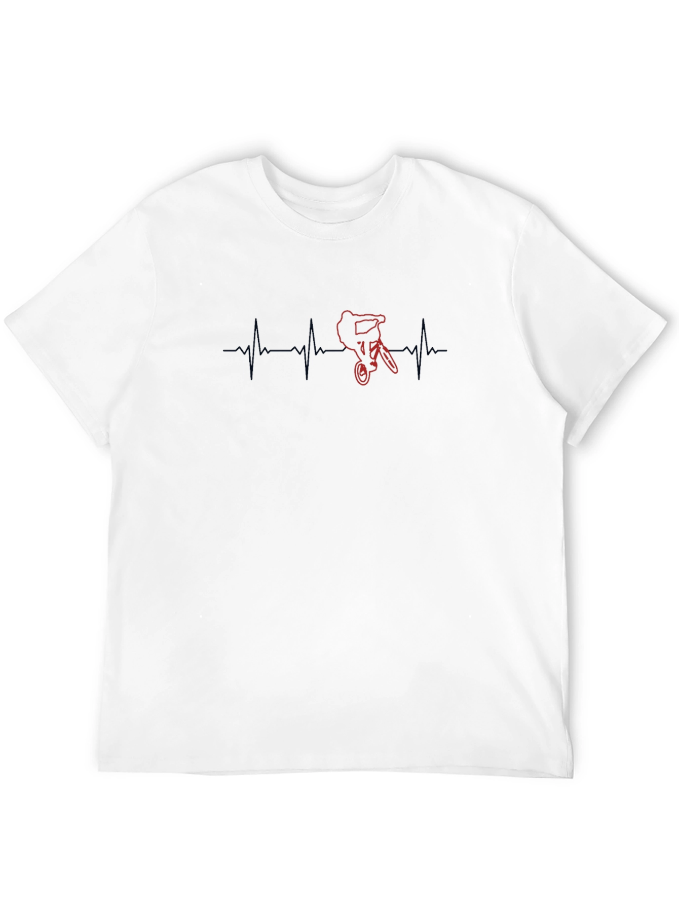 Mountain Bike Heartbeat Graphic Tee - Black