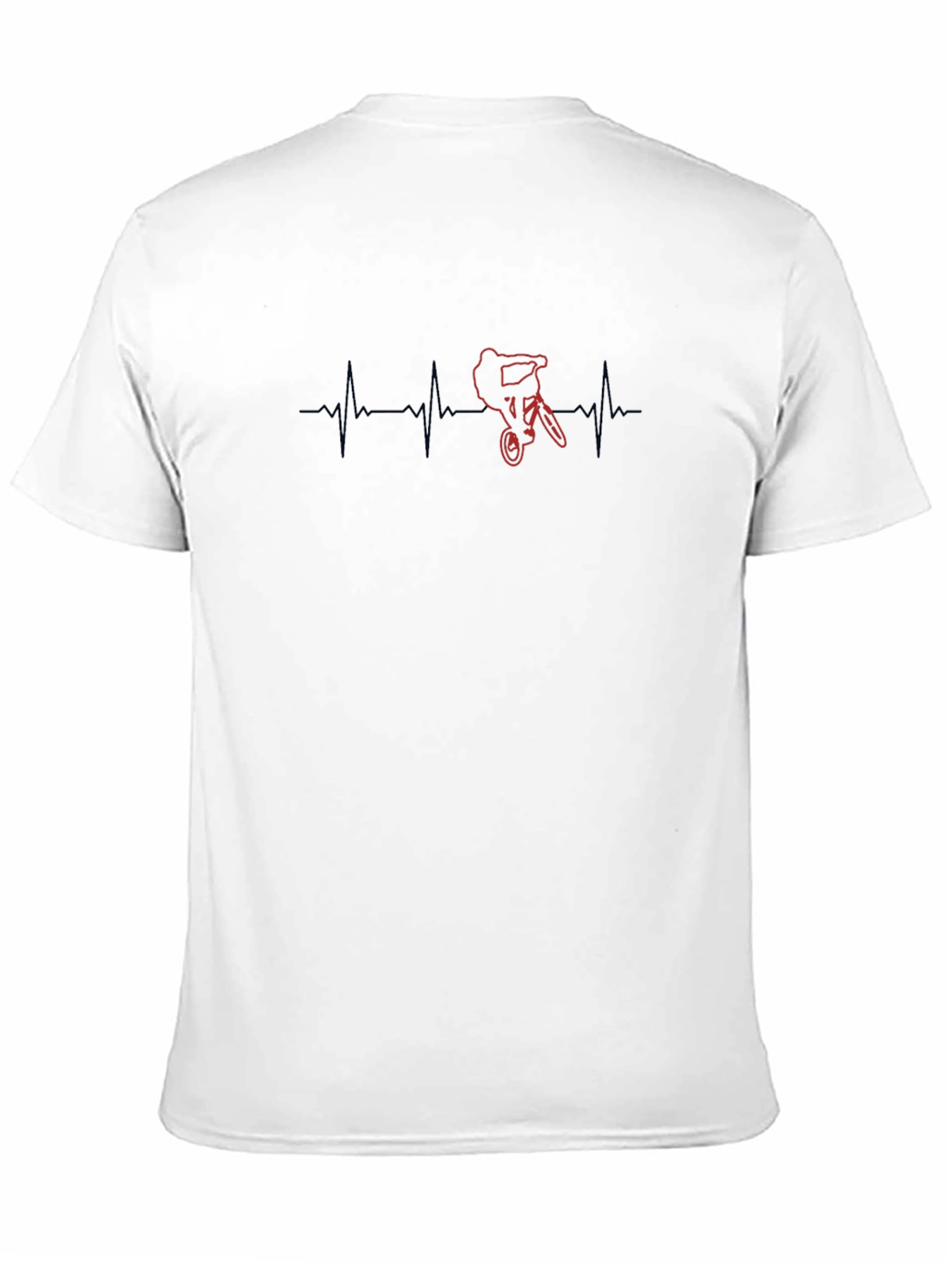 Mountain Bike Heartbeat Graphic Tee - Black