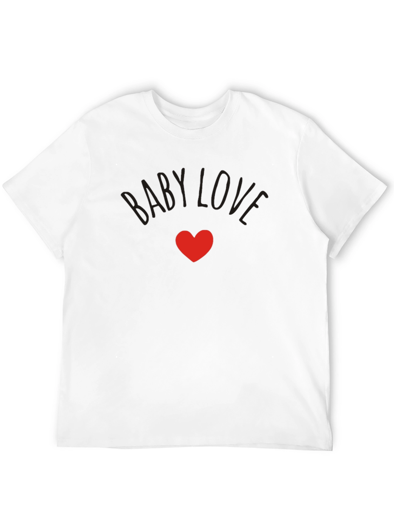 Baby Love Heart Graphic Tee - Trendy Casual