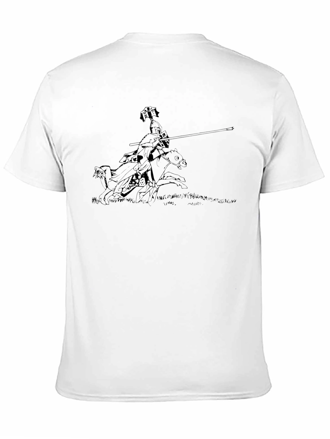 Knight On Horseback Black T-Shirt
