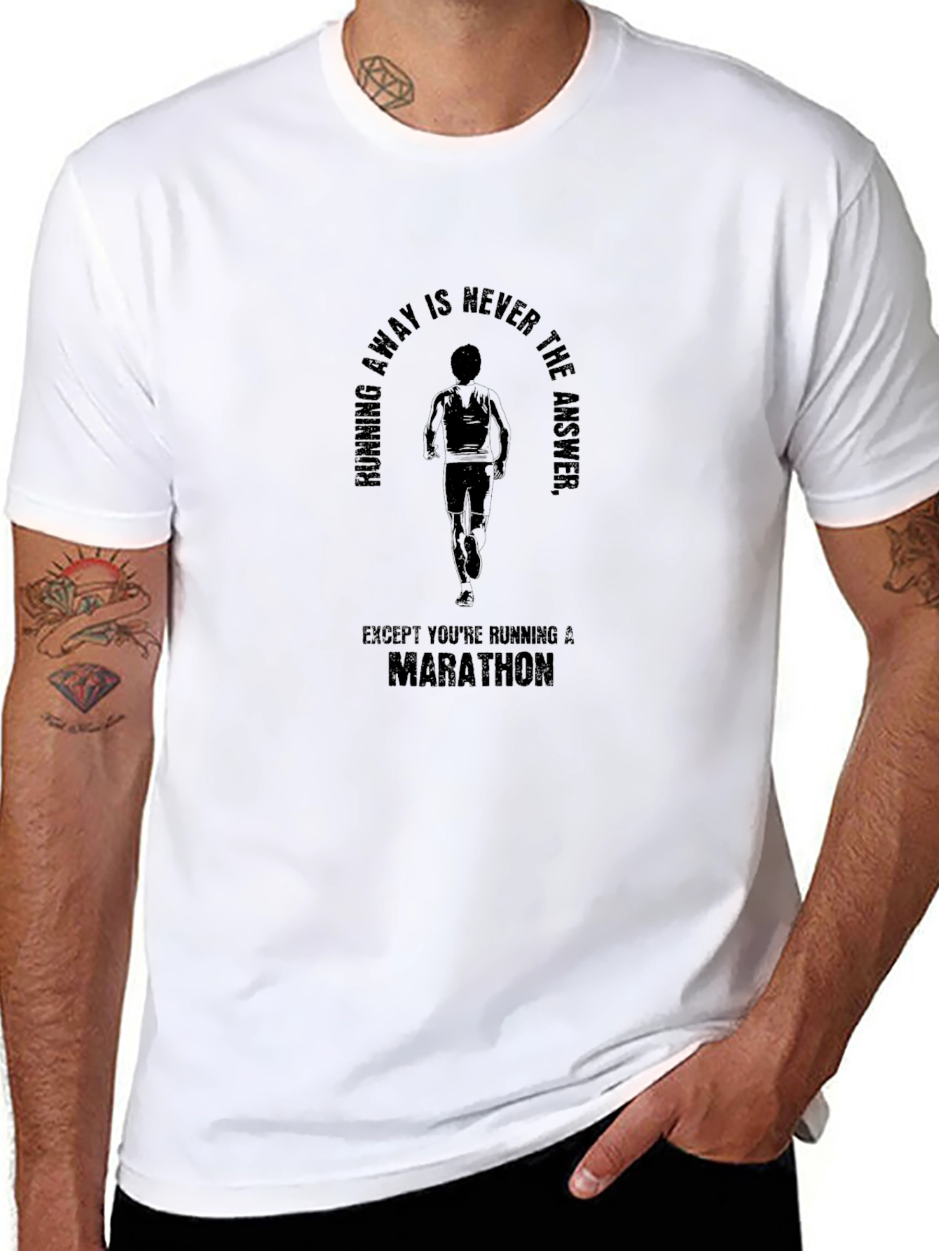 Running Marathon T-Shirt - Motivational Runner Tee