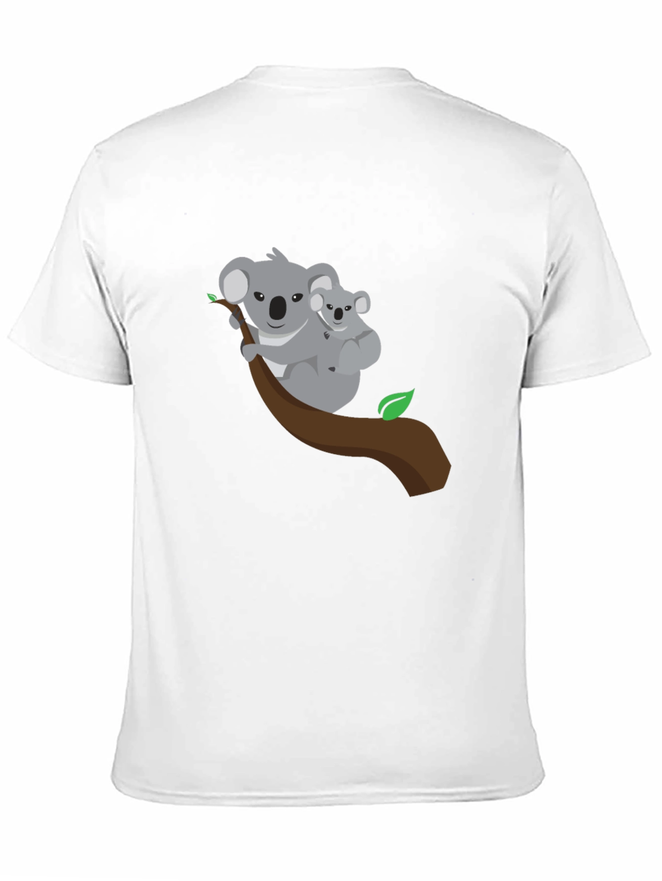Koala Bear Graphic Tee - Black Cotton Shirt