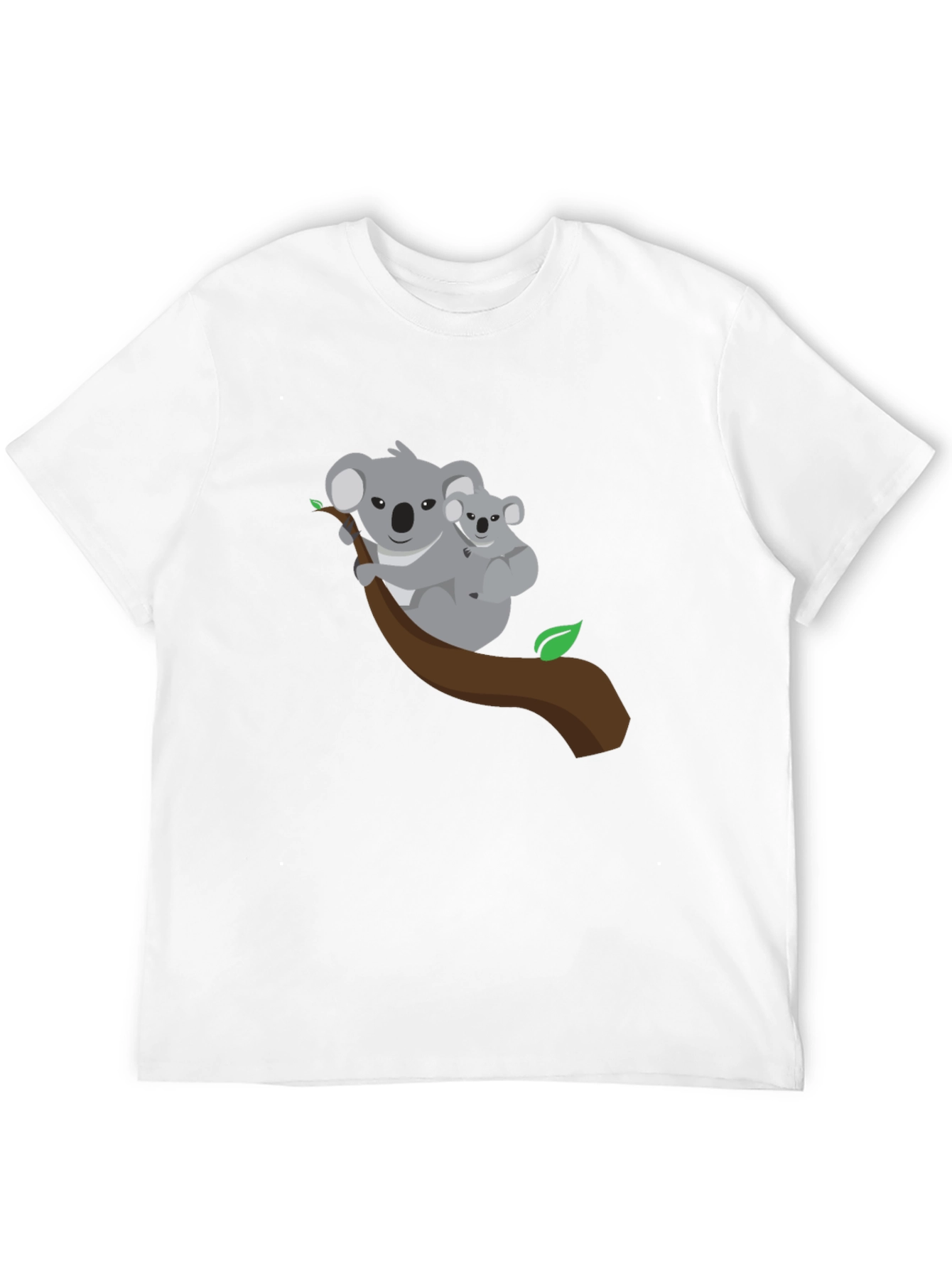Koala Bear Graphic Tee - Black Cotton Shirt