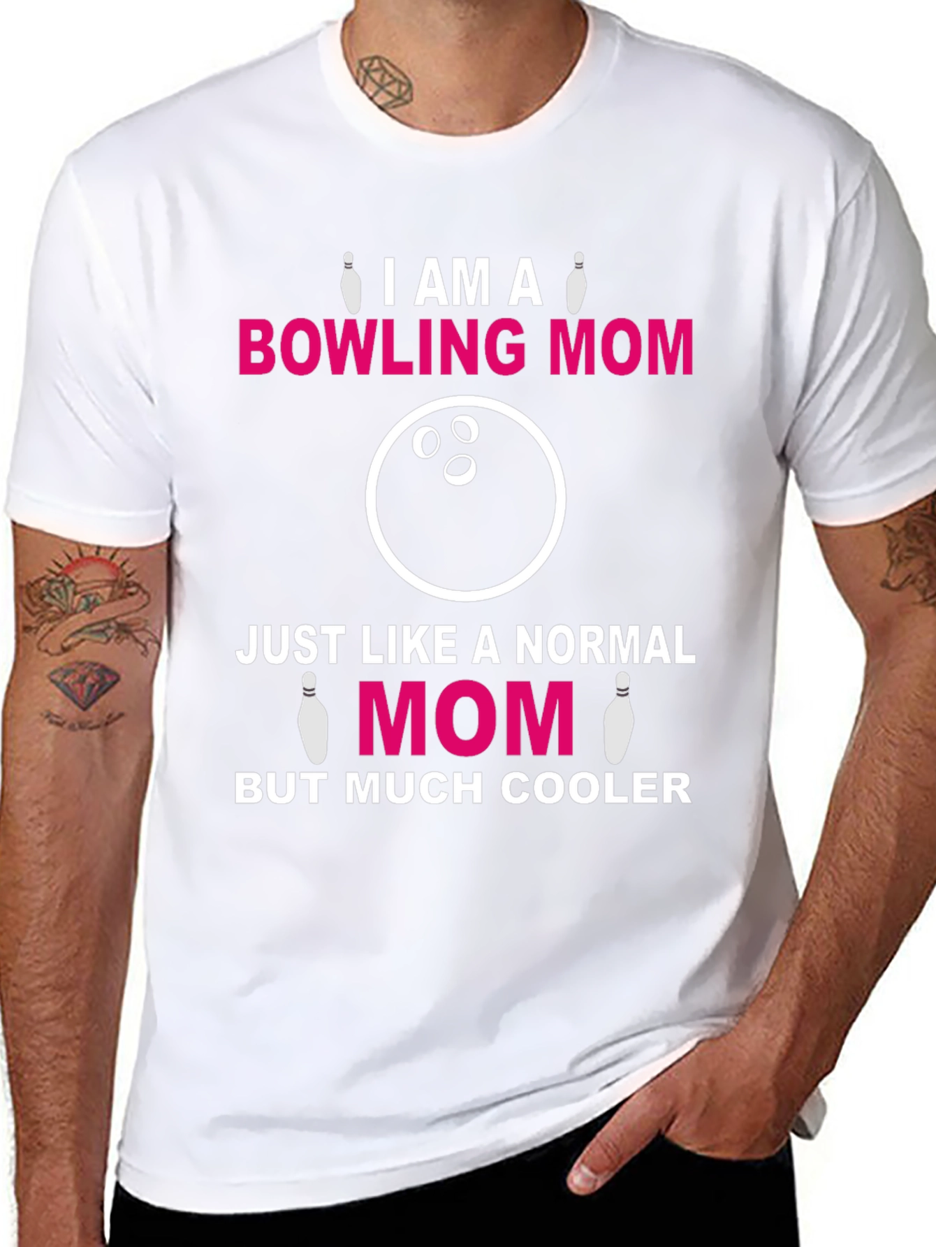 Bowling Mom T-Shirt - Cool Mom Graphic Tee