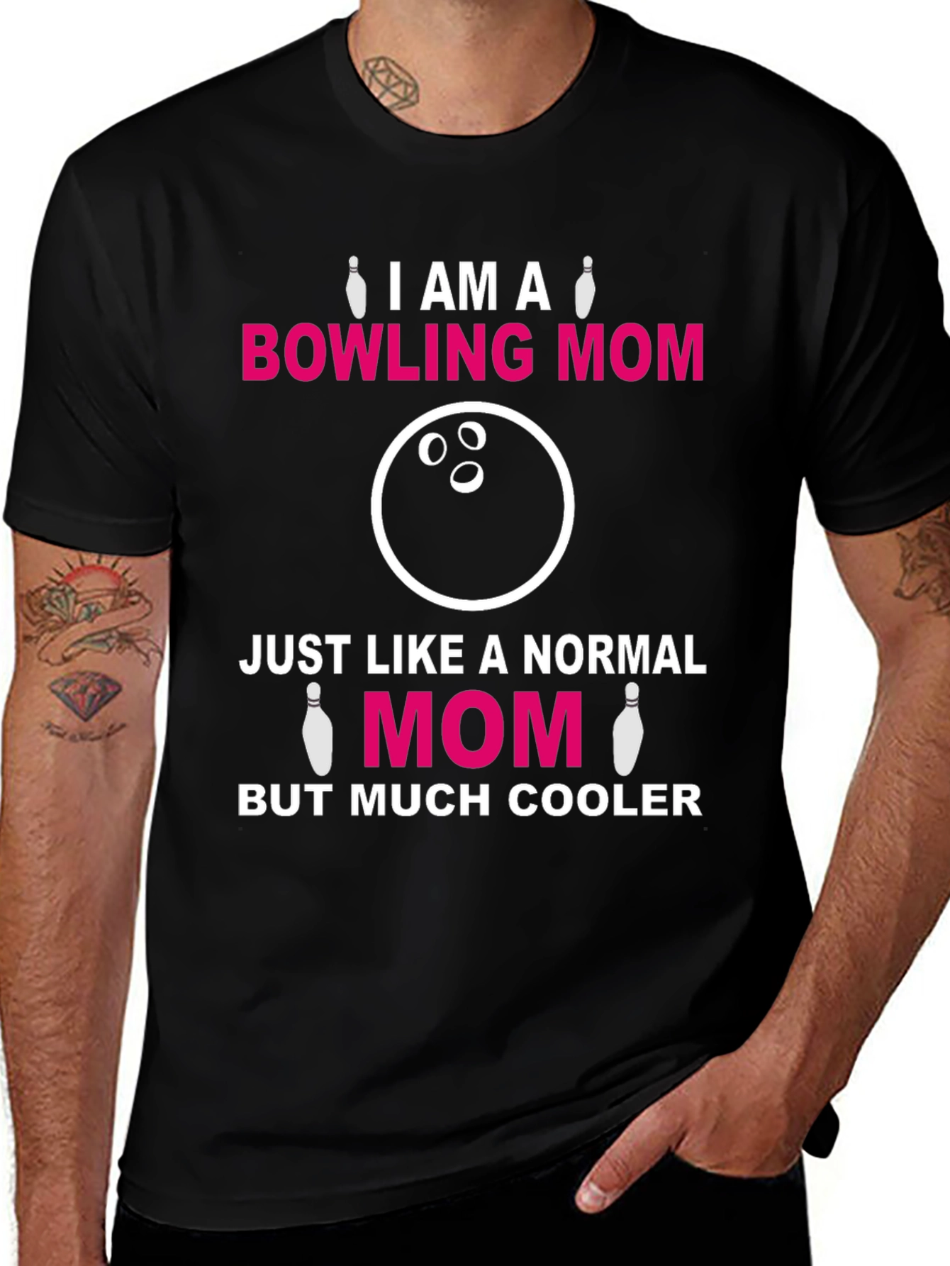 Bowling Mom T-Shirt - Cool Mom Graphic Tee