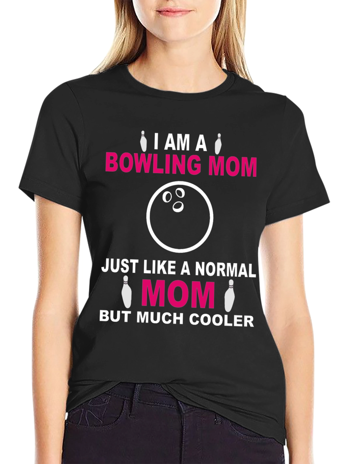 Bowling Mom T-Shirt - Cool Mom Graphic Tee