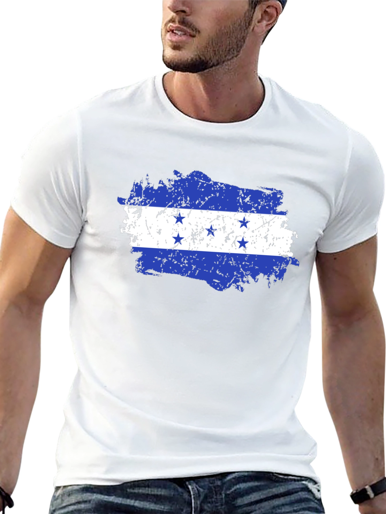 Honduras Flag T-Shirt - Distressed Design