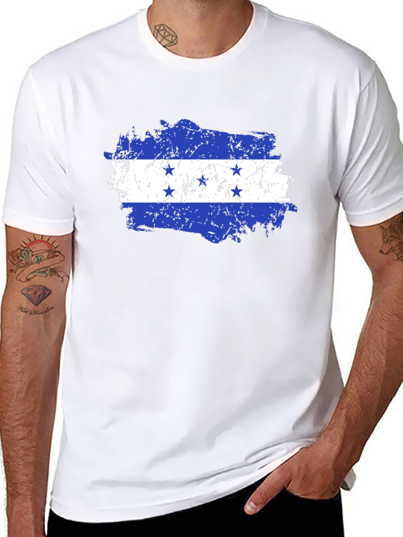 Honduras Flag T-Shirt - Distressed Design