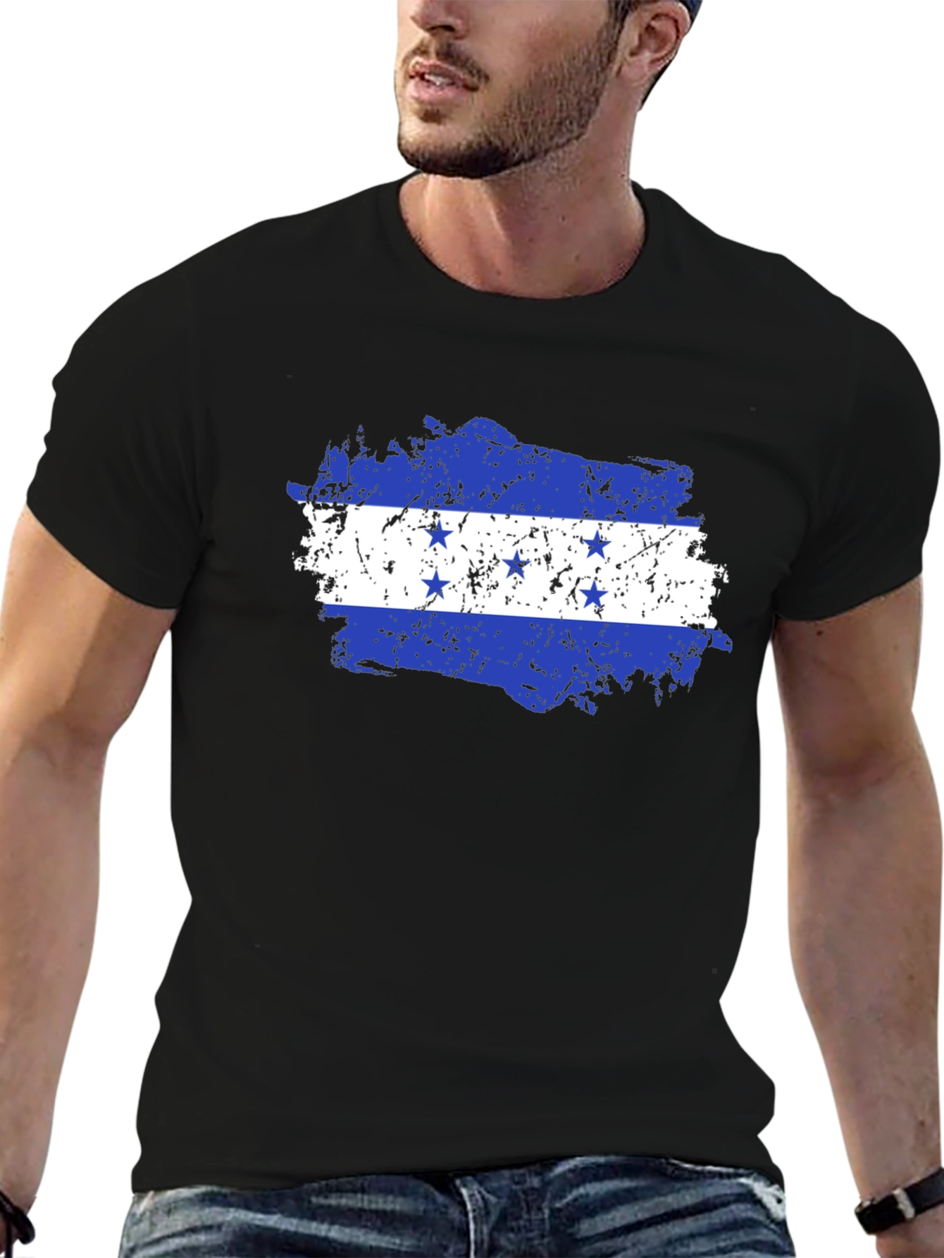 Honduras Flag T-Shirt - Distressed Design