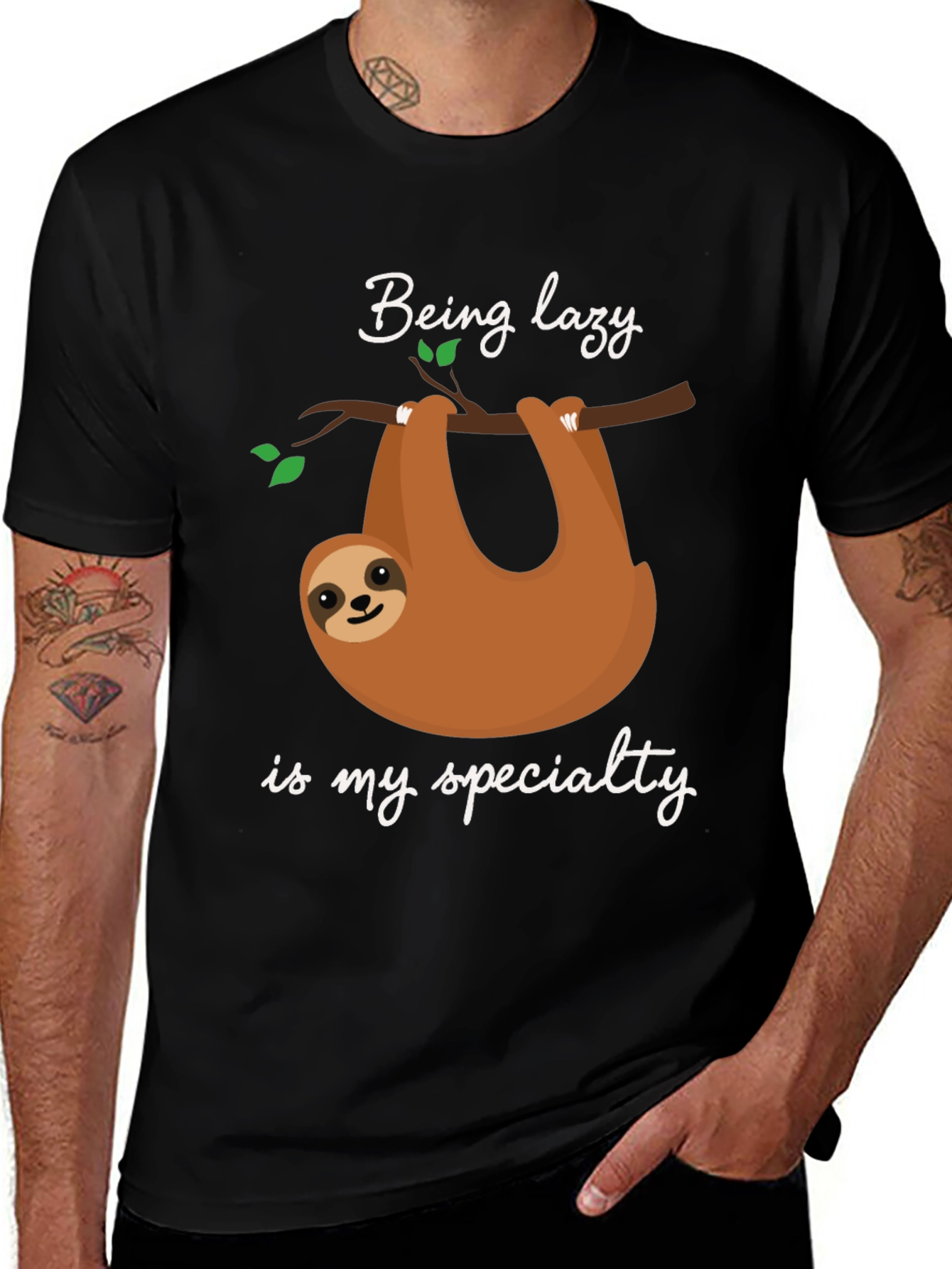 Being Lazy Sloth T-Shirt - Soft Cotton Tee