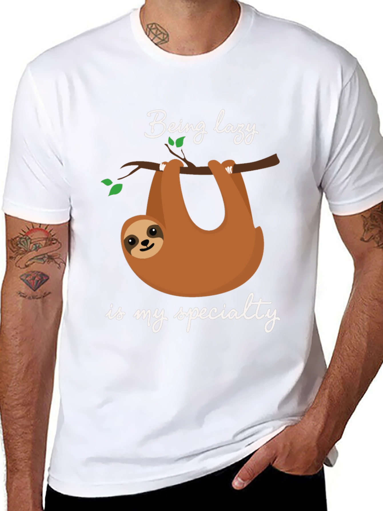Being Lazy Sloth T-Shirt - Soft Cotton Tee