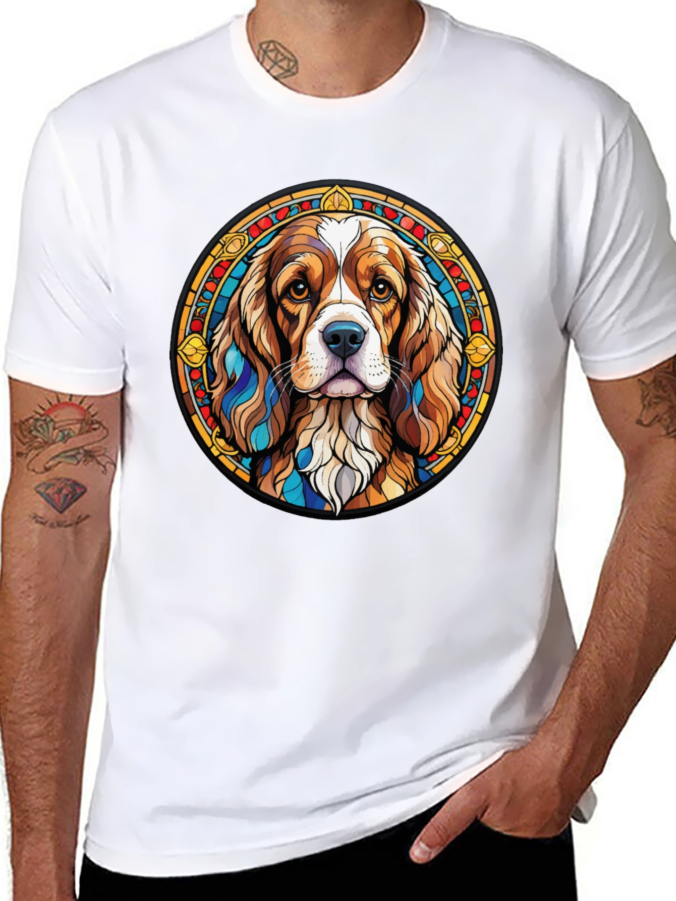 Dog Breed Graphic Tee - Stylish Round Design