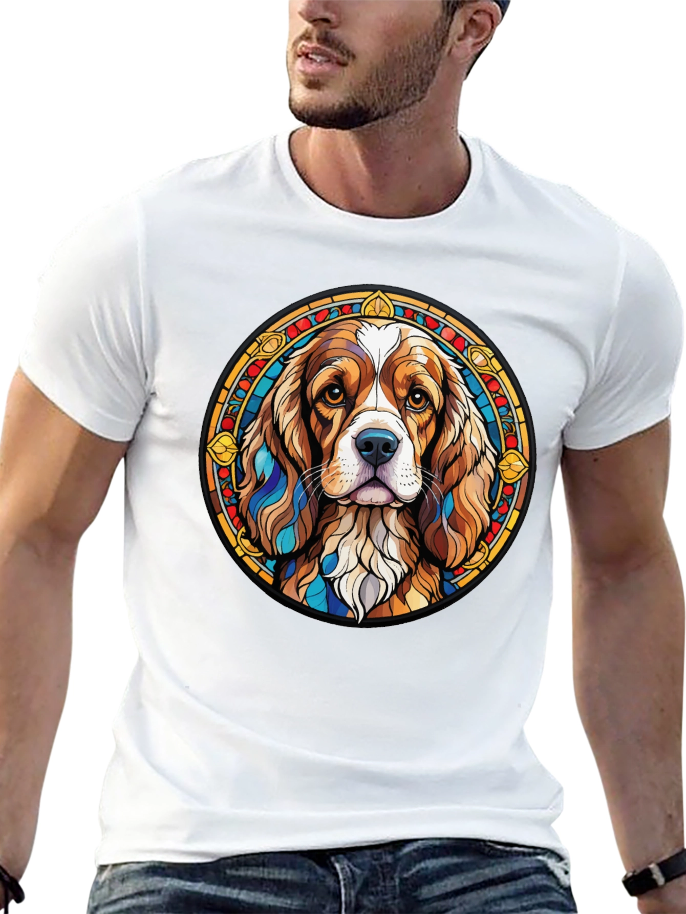 Dog Breed Graphic Tee - Stylish Round Design