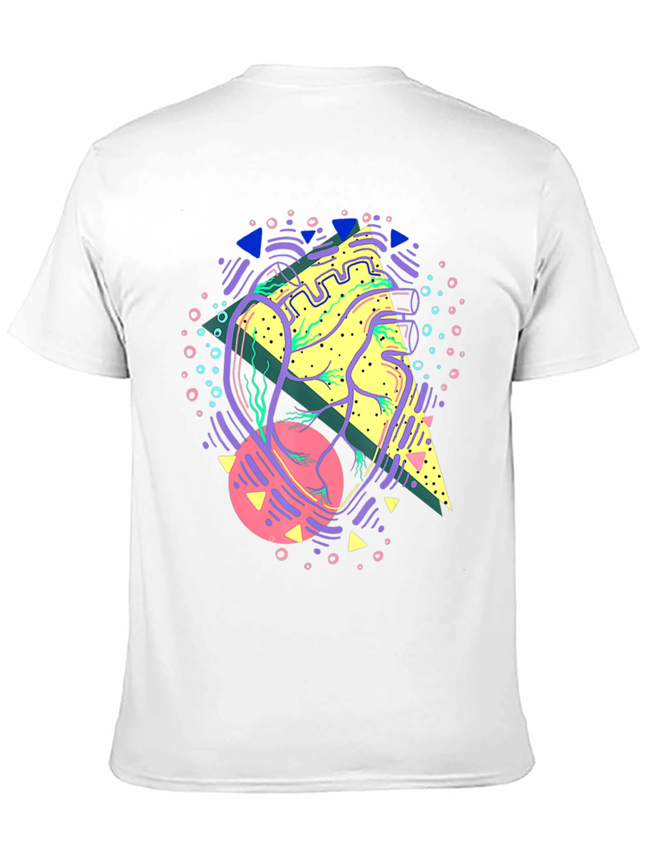 Abstract Anatomical Heart Graphic Tee - Black