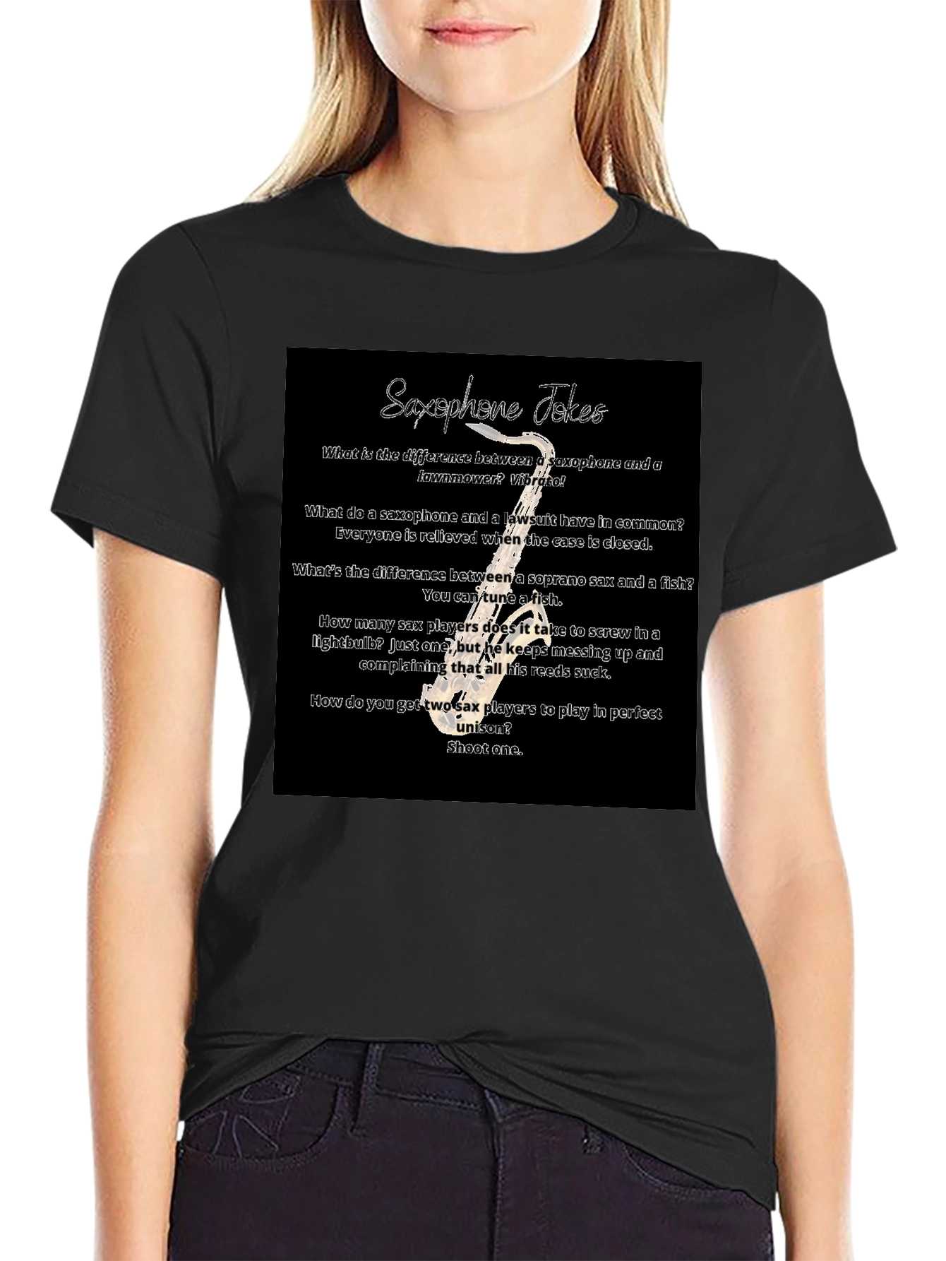 Saxophone Jokes T-Shirt - Musician Humor Tee