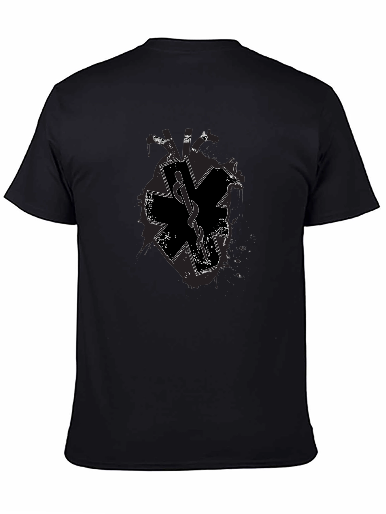 Black EMT Star of Life Graphic T-Shirt