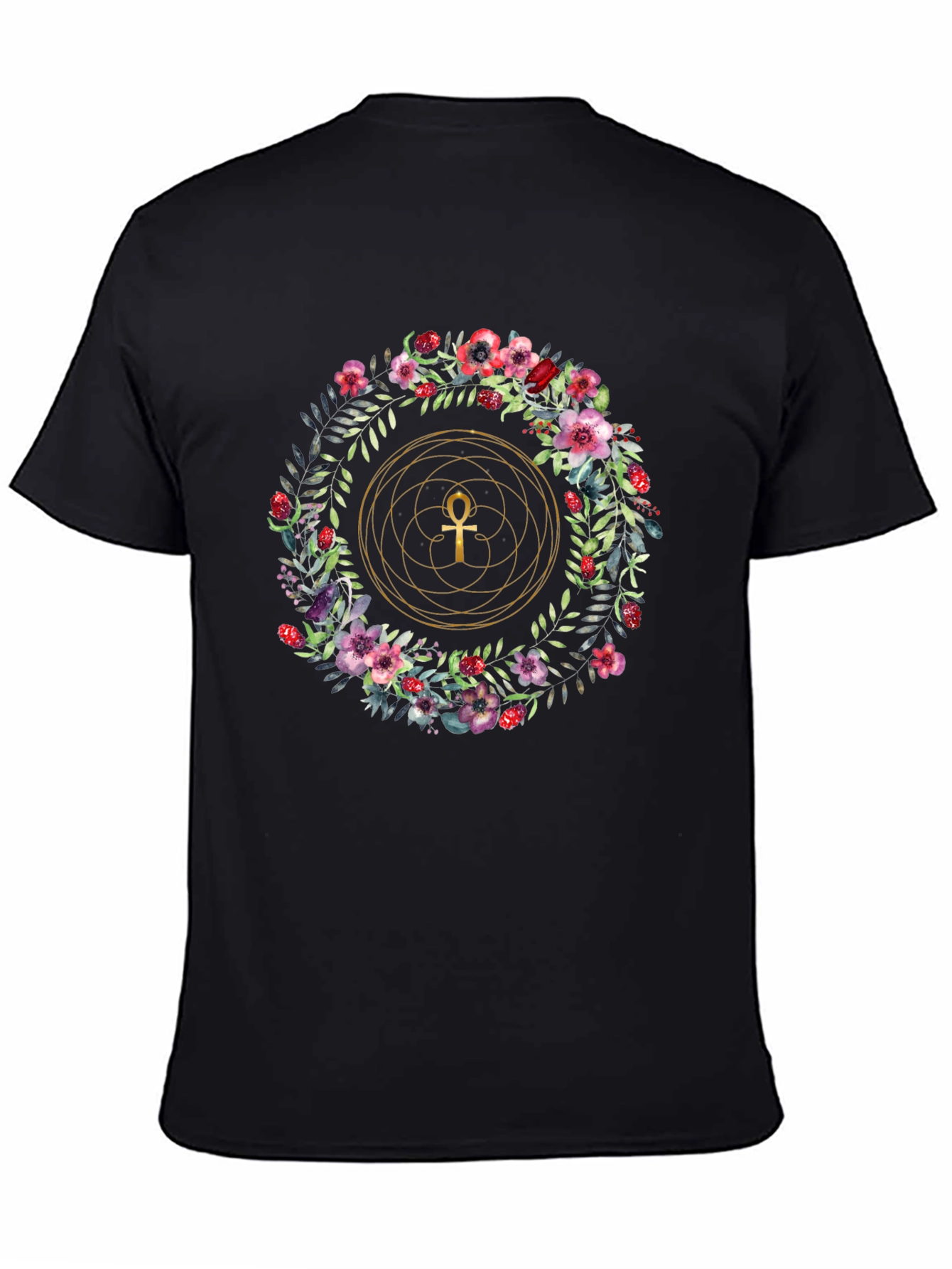 Floral Ankh T-Shirt