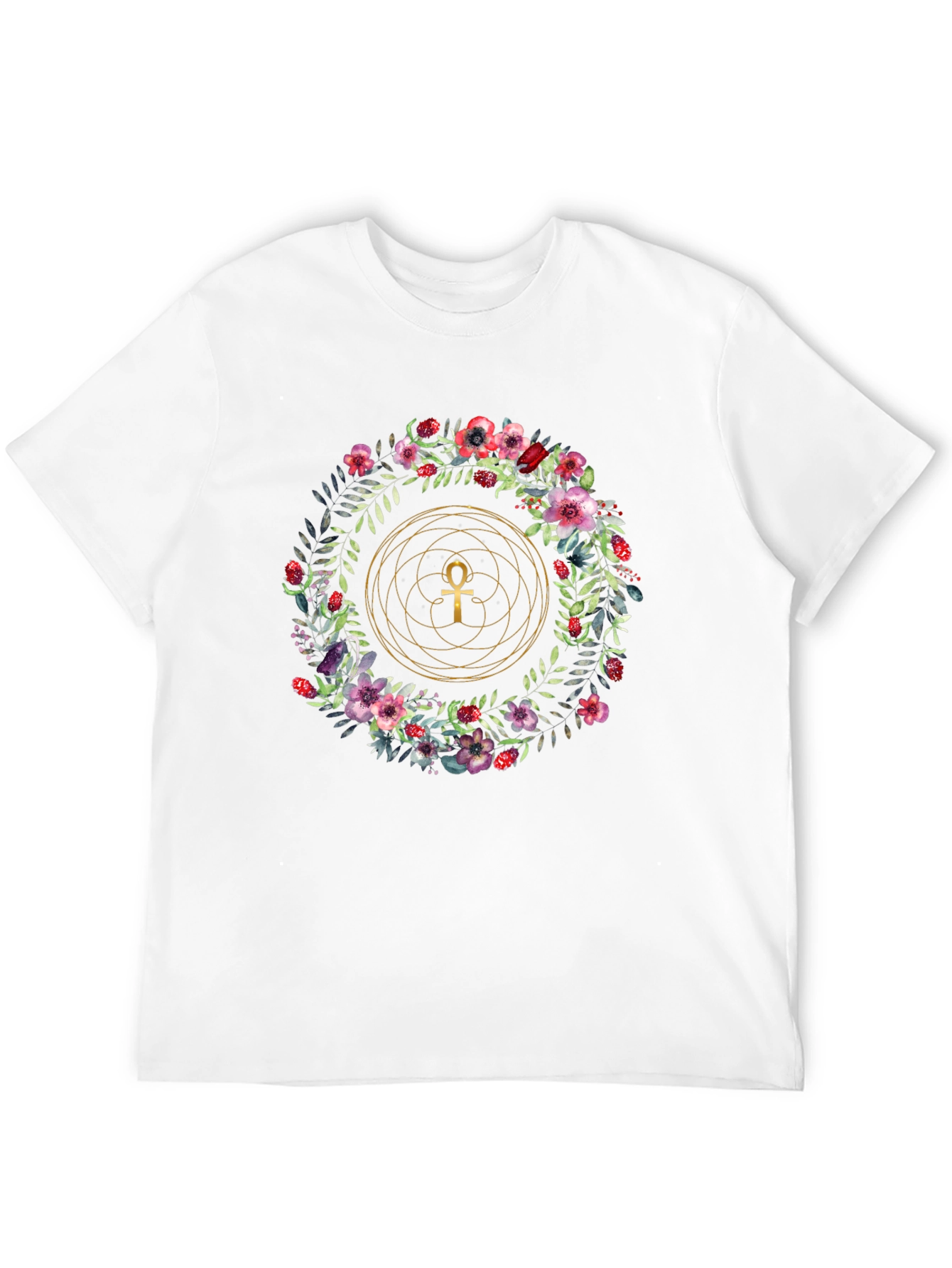 Floral Ankh T-Shirt