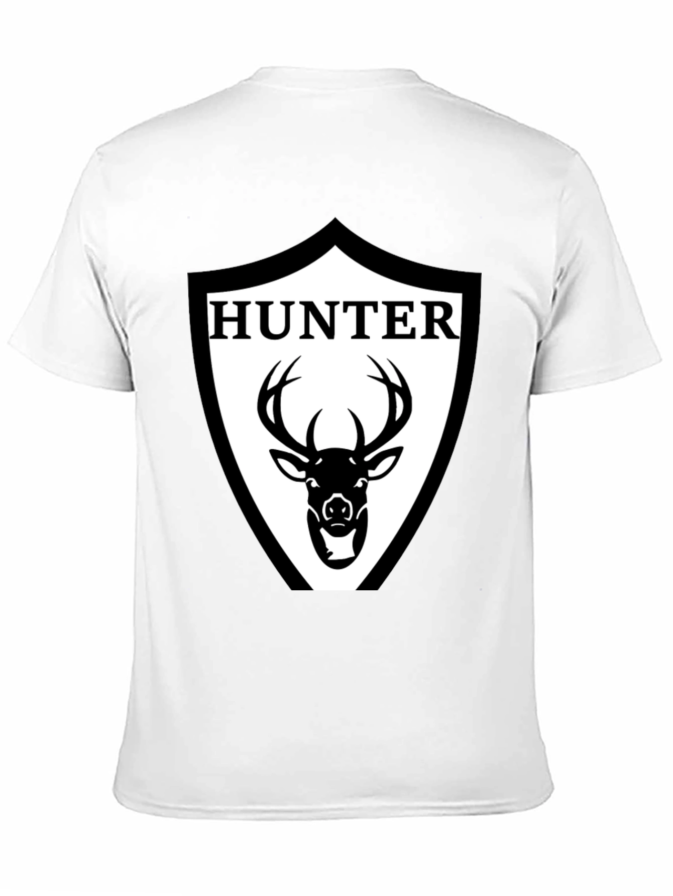 Hunter Deer Graphic Tee - Mens Black Cotton T-Shirt